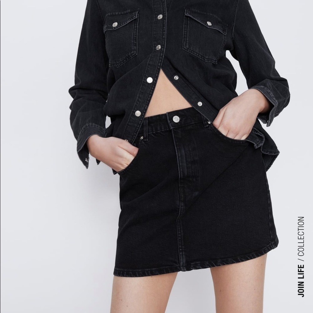 ZARA Denim Mini Skirt